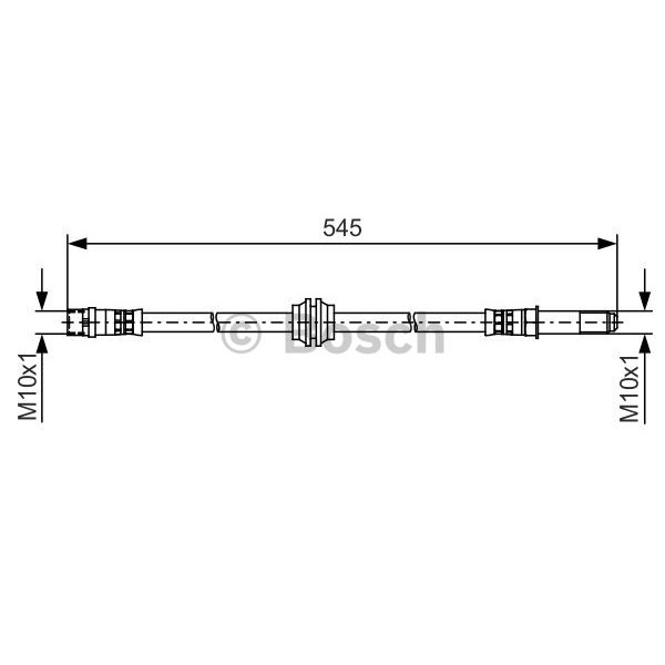 Слика на црево за кочница BOSCH 1 987 481 490 за Mercedes Sprinter 3.5-t Platform (906) 313 CDI (906.131, 906.133, 906.135, 906.231, 906.233...) - 129 коњи дизел