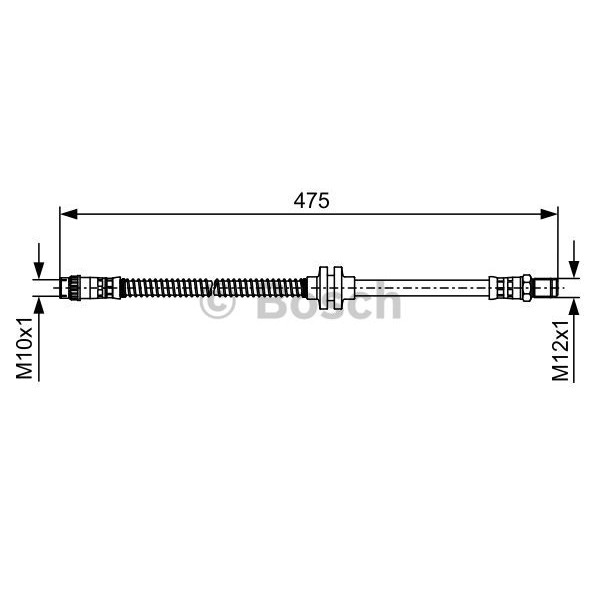 Слика на црево за кочница BOSCH 1 987 481 496 за Renault Megane 2 Grandtour 2.0 - 135 коњи бензин