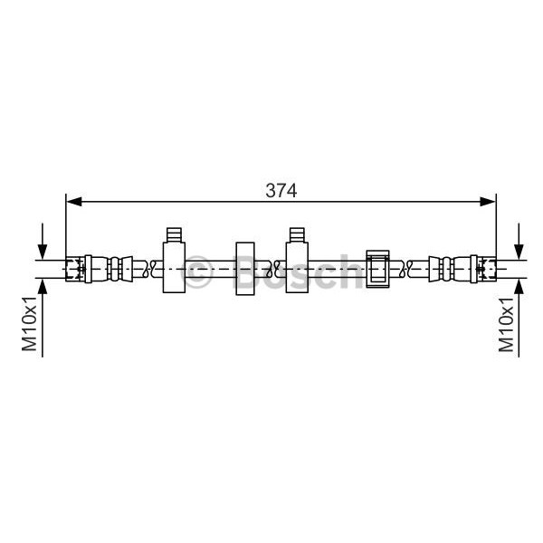 Слика на црево за кочница BOSCH 1 987 481 539 за VW Transporter T4 Platform 2.8 VR6 - 204 коњи бензин