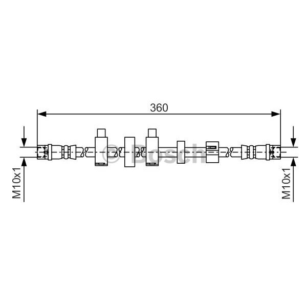 Слика на црево за кочница BOSCH 1 987 481 540 за VW Transporter T4 Platform 2.4 D - 78 коњи дизел