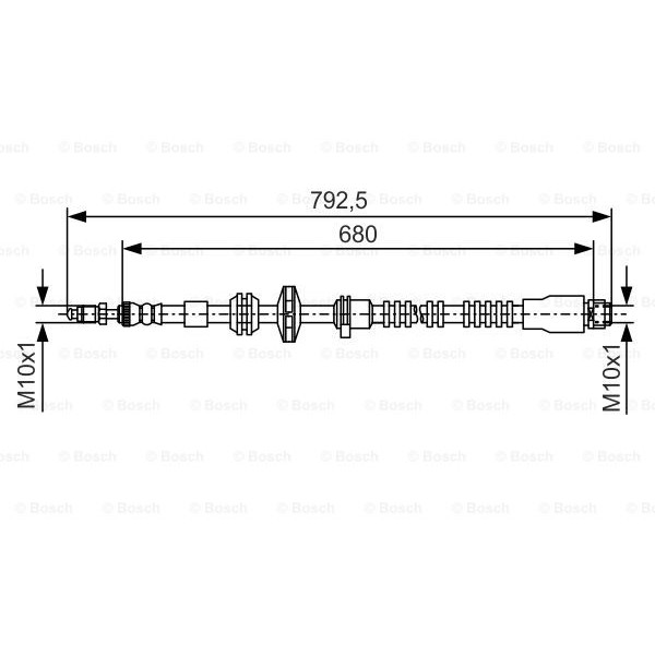 Слика на црево за кочница BOSCH 1 987 481 546 за BMW 7 Series F 740 i - 320 коњи бензин