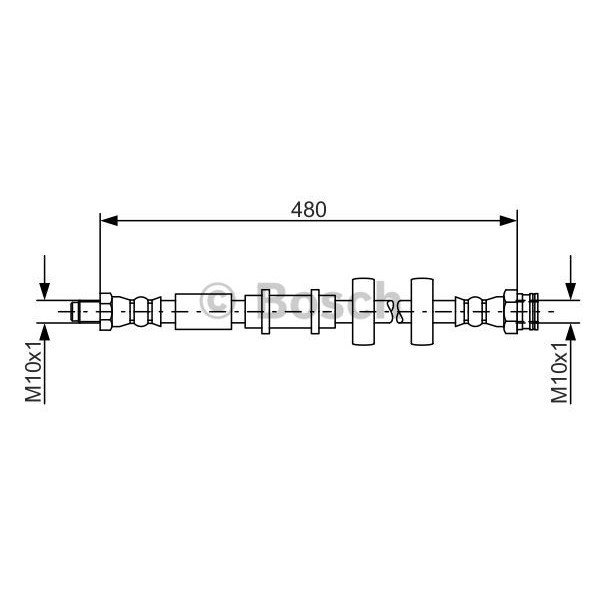 Слика на црево за кочница BOSCH 1 987 481 552 за Fiat Strada (178e) 1.2 - 73 коњи бензин