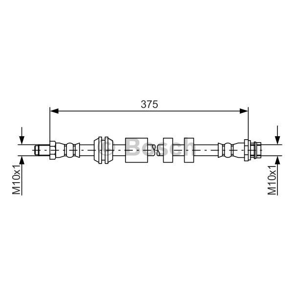 Слика на црево за кочница BOSCH 1 987 481 563 за Volvo V70 Estate D5 - 185 коњи дизел