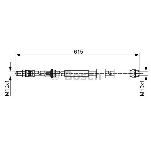 Слика на црево за кочница BOSCH 1 987 481 615 за BMW 1 F21 114 D - 95 коњи дизел