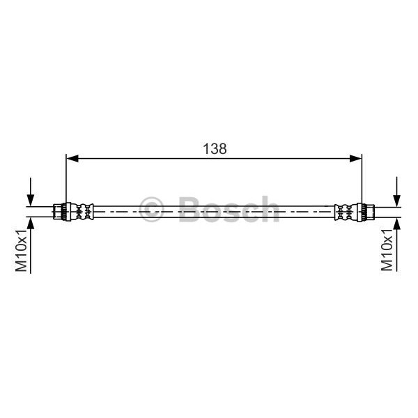 Слика на црево за кочница BOSCH 1 987 481 625 за Renault Megane 3 Hatchback 2.0 - 143 коњи бензин