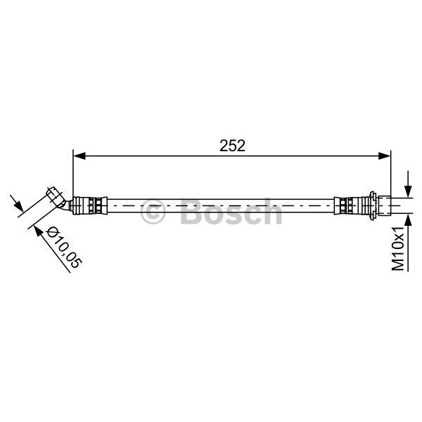 Слика на црево за кочница BOSCH 1 987 481 662 за Toyota 4.0 - 249 коњи бензин