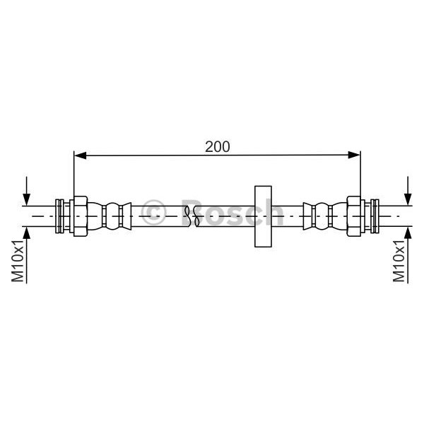 Слика на црево за кочница BOSCH 1 987 481 670 за Fiat Doblo Cargo Platform 263 1.4 - 95 коњи бензин