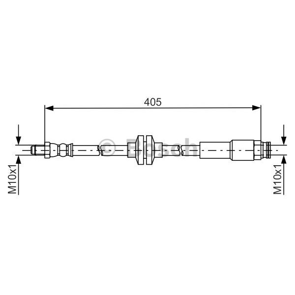 Слика на црево за кочница BOSCH 1 987 481 671 за Fiat Doblo Cargo Platform 263 1.4 - 95 коњи бензин