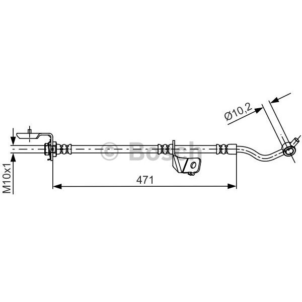 Слика на црево за кочница BOSCH 1 987 481 716 за Hyundai ix35 (LM) 2.4 4WD - 177 коњи бензин