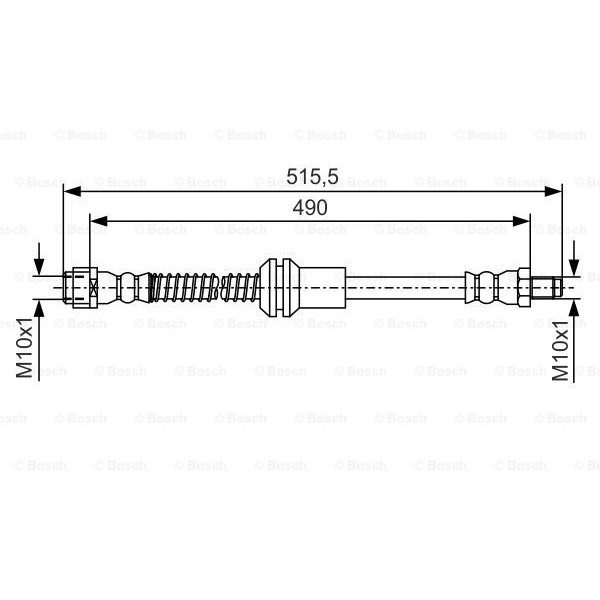 Слика на црево за кочница BOSCH 1 987 481 721 за Mercedes GLK-class (x204) 220 CDI 4-matic (204.984) - 163 коњи дизел