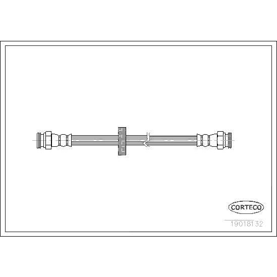 Слика на црево за кочница CORTECO 19018132 за Fiat Brava 182 1.2 16V 80 - 82 коњи бензин