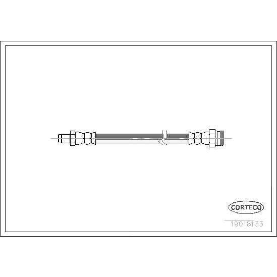 Слика на црево за кочница CORTECO 19018133 за Fiat Punto 176 1.7 TD - 71 коњи дизел