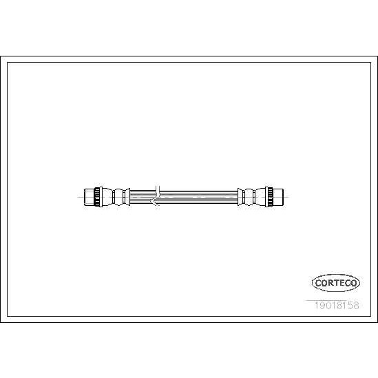 Слика на црево за кочница CORTECO 19018158 за  Renault Espace 3 (JE0) 2.0 - 139 коњи бензин