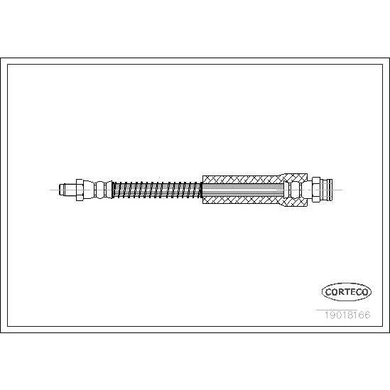 Слика на црево за кочница CORTECO 19018166 за Citroen C15 BOX VD 1.1 i - 60 коњи бензин