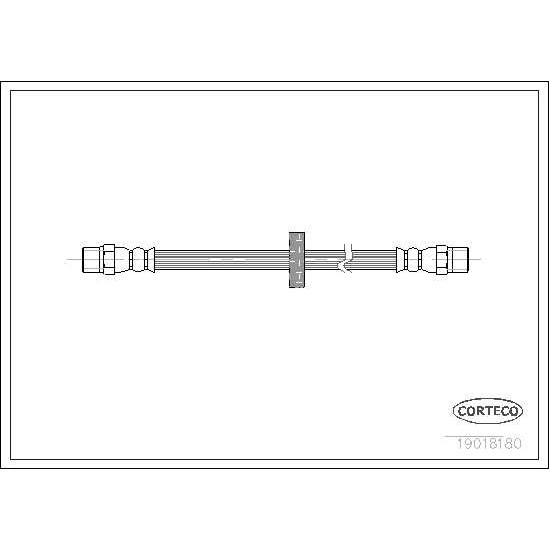 Слика на црево за кочница CORTECO 19018180 за VW Scirocco (53B) 1.8 - 112 коњи бензин