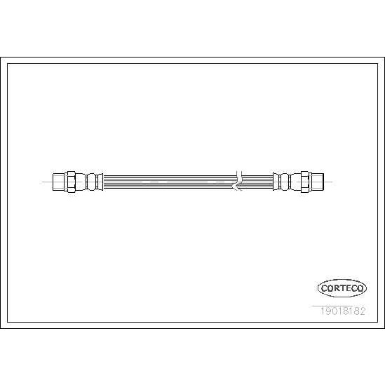 Слика на црево за кочница CORTECO 19018182 за Seat Toledo 2 Saloon (1M2) 1.8 20VT - 180 коњи бензин