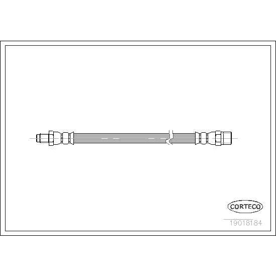 Слика на црево за кочница CORTECO 19018184 за VW Transporter T4 Box 2.5  Syncro - 115 коњи бензин