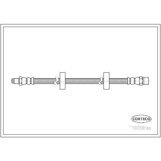 Слика на црево за кочница CORTECO 19018186 за Audi 100 Avant (44, 44Q, C3) 2.2 - 137 коњи бензин