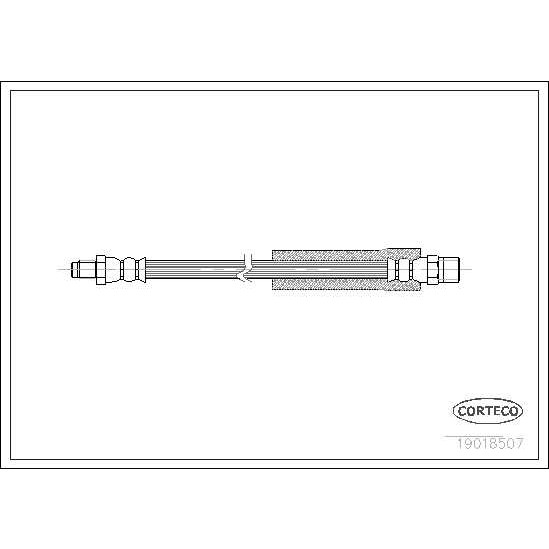 Слика на црево за кочница CORTECO 19018507 за BMW 5 Sedan E60 530 d - 218 коњи дизел