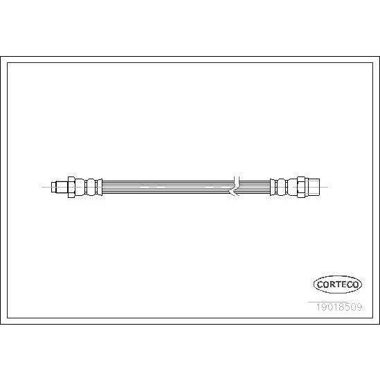 Слика на црево за кочница CORTECO 19018509 за Mercedes 190 (w201) E (201.029) - 160 коњи бензин