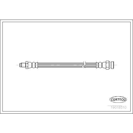 Слика на црево за кочница CORTECO 19018510 за Mercedes 190 (w201) E 2.3 - 132 коњи бензин