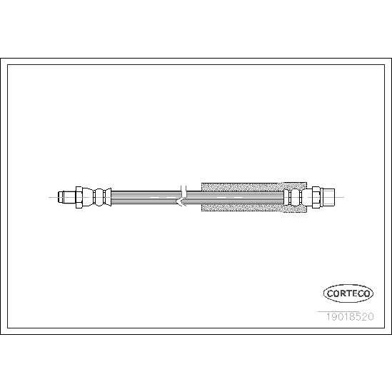 Слика на црево за кочница CORTECO 19018520 за Audi 100 Sedan (44, 44Q, C3) 2.0 D Turbo - 100 коњи дизел