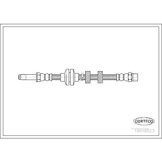 Слика на црево за кочница CORTECO 19018523 за VW Polo 3 Box (6nf) 1.4 - 60 коњи бензин