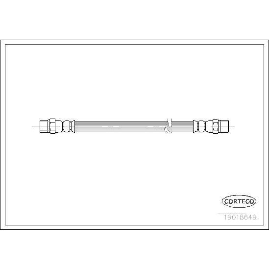 Слика на црево за кочница CORTECO 19018649 за Mercedes Sprinter 4-t Box (904) 416 CDI - 156 коњи дизел