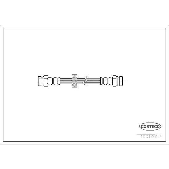 Слика на црево за кочница CORTECO 19018657 за VW Polo 3 Box (6nf) 1.4 - 60 коњи бензин