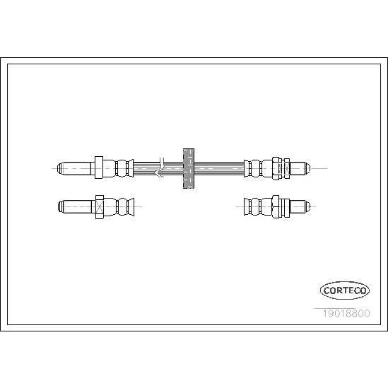Слика на црево за кочница CORTECO 19018800 за Ford Escort MK 4 (gaf,awf,abft) 1.6 - 88 коњи бензин