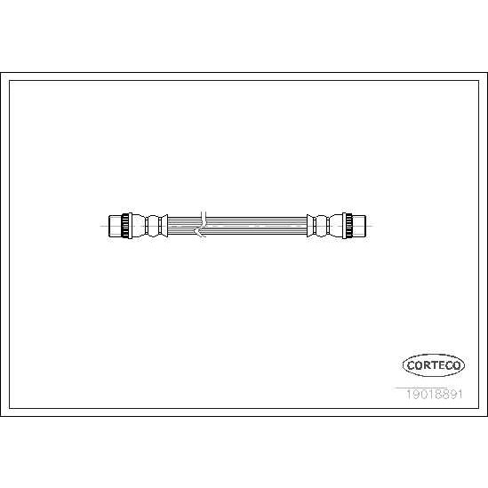 Слика на црево за кочница CORTECO 19018891 за Renault Laguna Nevada (K56) 1.8 (K56S/T/0) - 90 коњи бензин