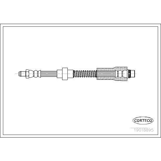 Слика на црево за кочница CORTECO 19018895 за Peugeot 306 Saloon 2.0 S16 - 152 коњи бензин