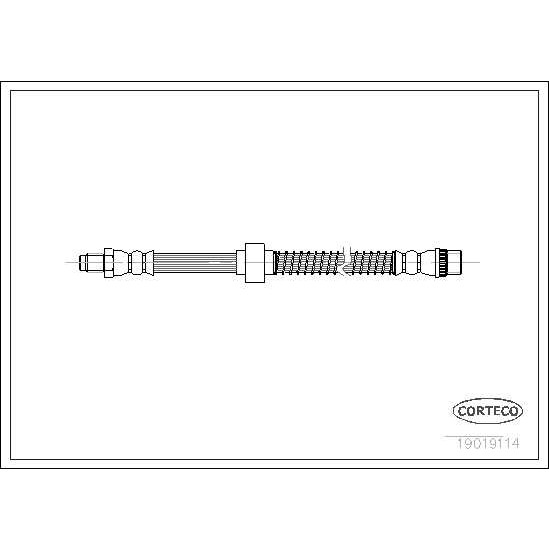 Слика на црево за кочница CORTECO 19019114 за Citroen ZX Break N2 1.8 i - 101 коњи бензин