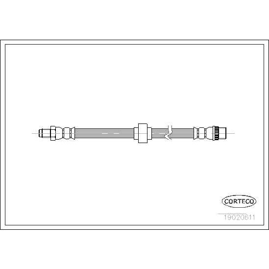 Слика на црево за кочница CORTECO 19020611 за Renault Laguna (B56,556) 2.0 16V (B56D/M) - 139 коњи бензин