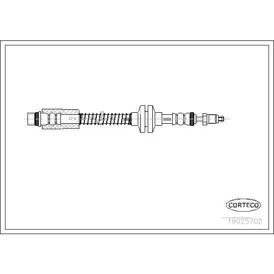 Слика на црево за кочница CORTECO 19025702 за Citroen Jumpy U6U 2.0 i 16V - 138 коњи бензин