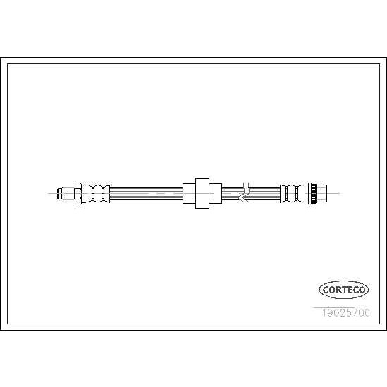 Слика на црево за кочница CORTECO 19025706 за Renault Megane 1 (BA0-1) 1.9 dTi (BA08, BA0N) - 98 коњи дизел