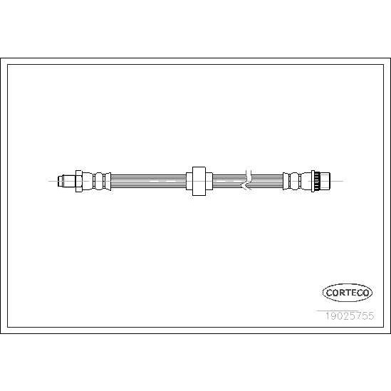 Слика на црево за кочница CORTECO 19025755 за Renault Master 2 Van (FD) 2.5 dCi 100 (FD0U, FD0V) - 99 коњи дизел