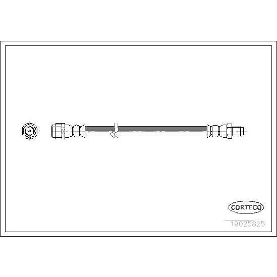 Слика на црево за кочница CORTECO 19025825 за Mercedes C-class Estate (s202) C 220 T D (202.182) - 95 коњи дизел