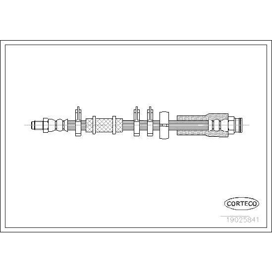 Слика на црево за кочница CORTECO 19025841 за Citroen Jumper BOX 230L 2.0 - 109 коњи бензин