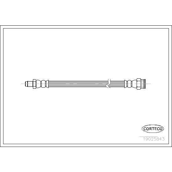 Слика на црево за кочница CORTECO 19025843 за Fiat Ducato BUS 230 2.8 JTD 4x4 - 128 коњи дизел