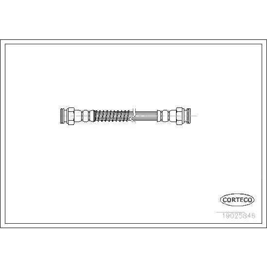 Слика на црево за кочница CORTECO 19025846 за Citroen ZX Break N2 1.8 i - 101 коњи бензин