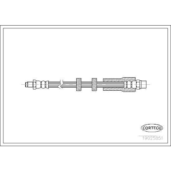 Слика на црево за кочница CORTECO 19025851 за Volvo S70 Saloon (P80) 2.0 - 143 коњи бензин