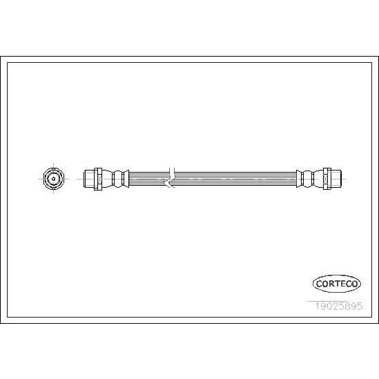 Слика на црево за кочница CORTECO 19025895 за VW Passat 4 Sedan (B5,3b2) 1.9 TDI - 110 коњи дизел