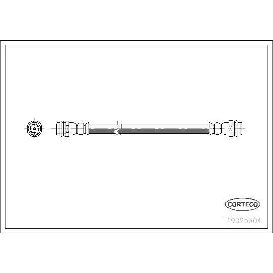 Слика на црево за кочница CORTECO 19025904 за Seat Cordoba Saloon (6L2) 1.6 - 101 коњи бензин