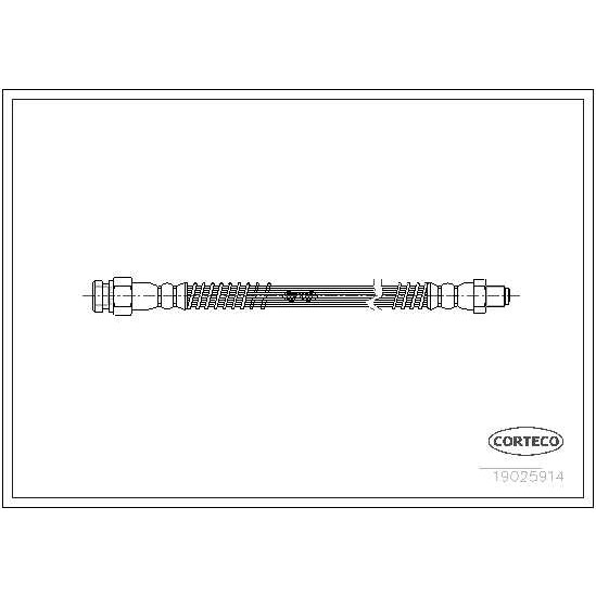 Слика на црево за кочница CORTECO 19025914 за Mitsubishi Lancer 5 Saloon (CB-DA,CC) 1.8 16V (CB5A) - 140 коњи бензин