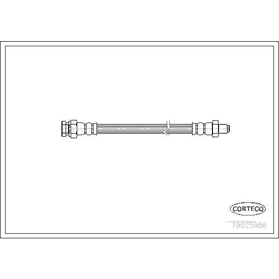 Слика на црево за кочница CORTECO 19025986 за Mitsubishi Montero Sport (K90) 2.5 TD (K94W) - 99 коњи дизел