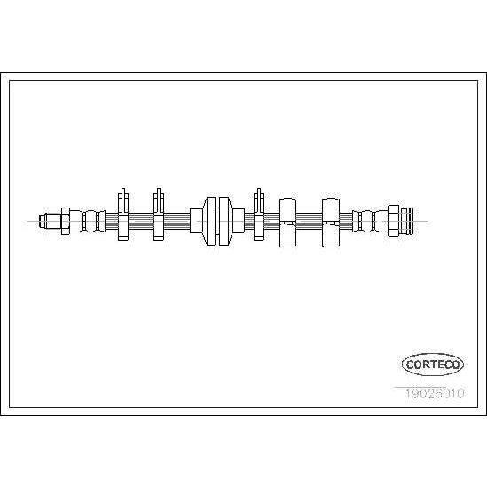 Слика на црево за кочница CORTECO 19026010 за Fiat Brava 182 1.6 16V (182.BH) - 90 коњи бензин