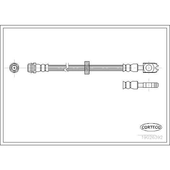 Слика на црево за кочница CORTECO 19026392 за VW Jetta 4 (1J2) 1.8 T - 150 коњи бензин