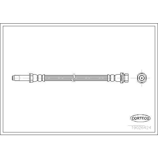 Слика на црево за кочница CORTECO 19026424 за Ford Mondeo 2 Clipper (BNP) 1.6 i 16V - 95 коњи бензин