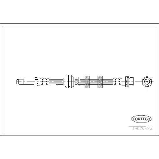 Слика на црево за кочница CORTECO 19026425 за Ford Mondeo 1 (GBP) 1.8 TD - 90 коњи дизел